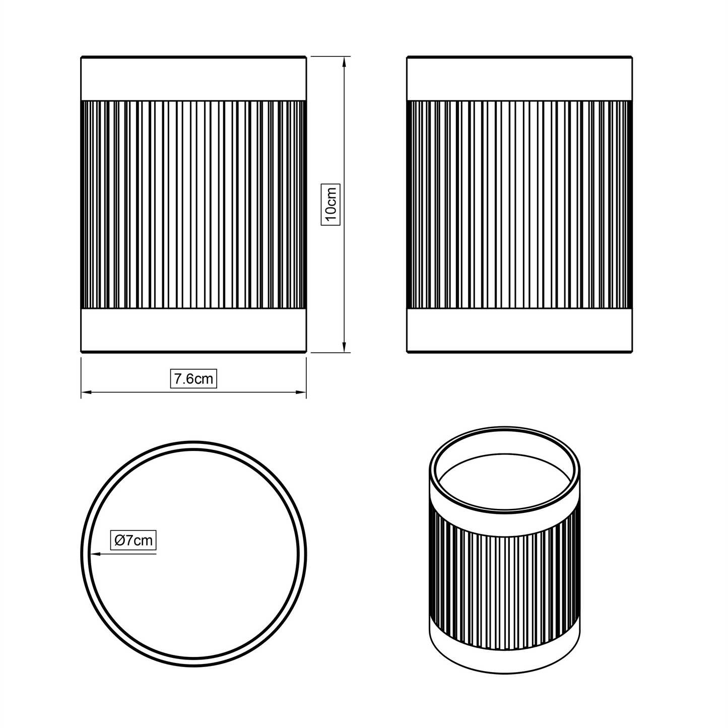 Stifthalter "Purity" – Zweifarbiges Design mit stilvoller Struktur