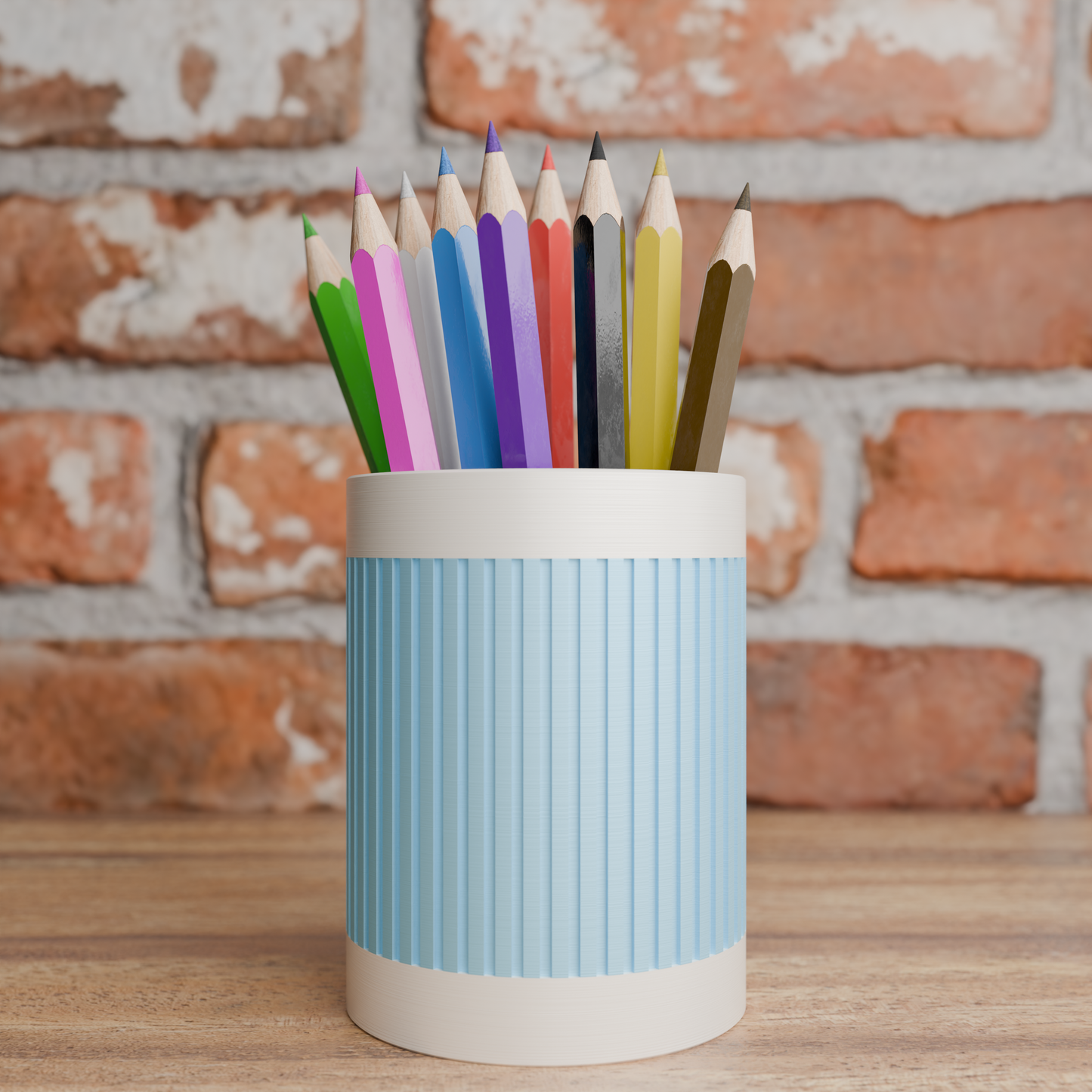 Stifthalter "Purity" – Zweifarbiges Design mit stilvoller Struktur