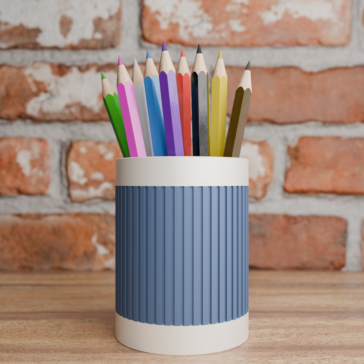 Stifthalter "Purity" – Zweifarbiges Design mit stilvoller Struktur