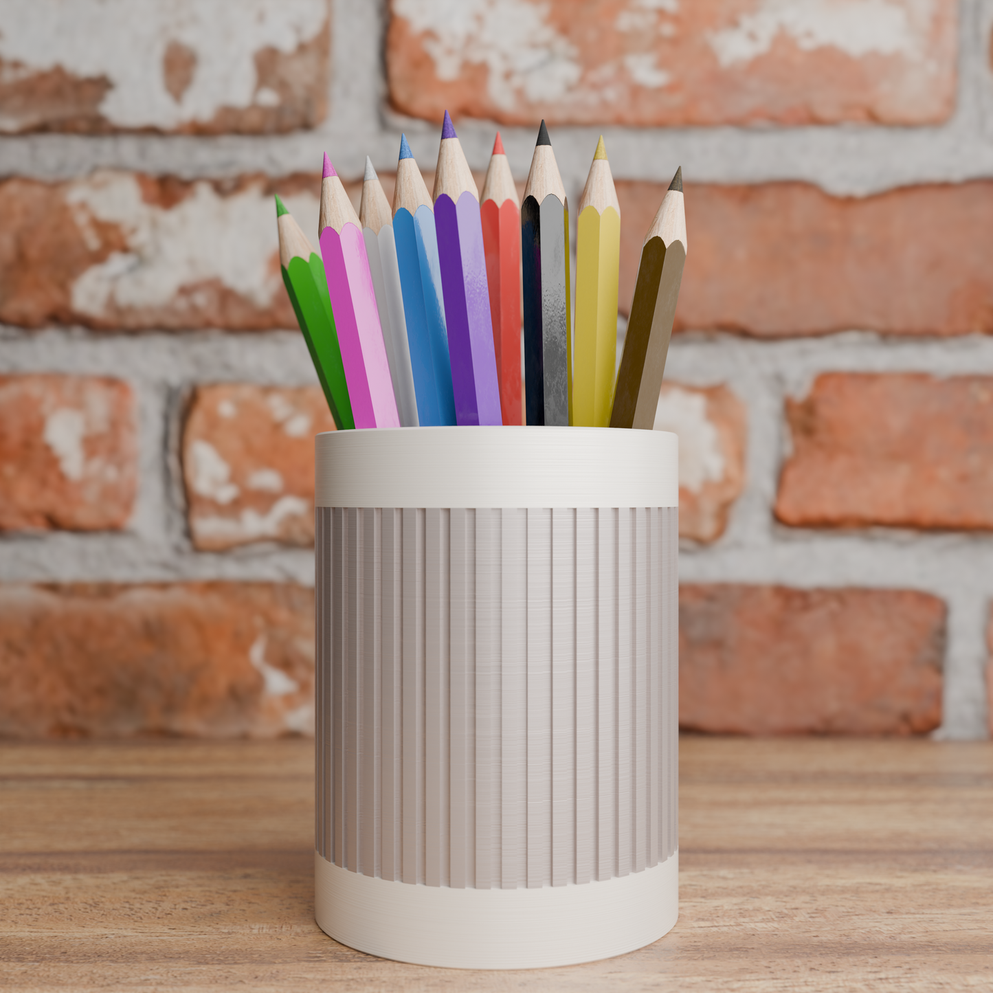 Stifthalter "Purity" – Zweifarbiges Design mit stilvoller Struktur