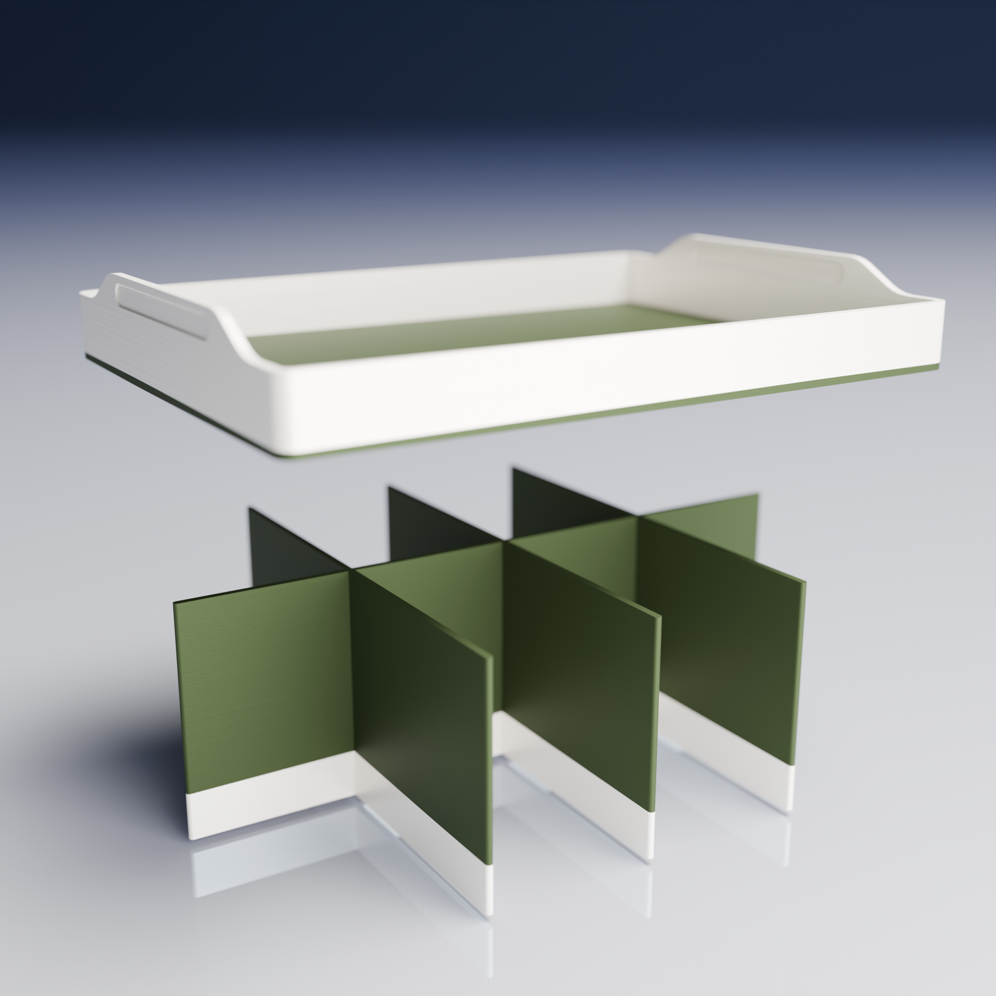 Bx20x15x10_SmallTray_PLAArmyDarkGreen