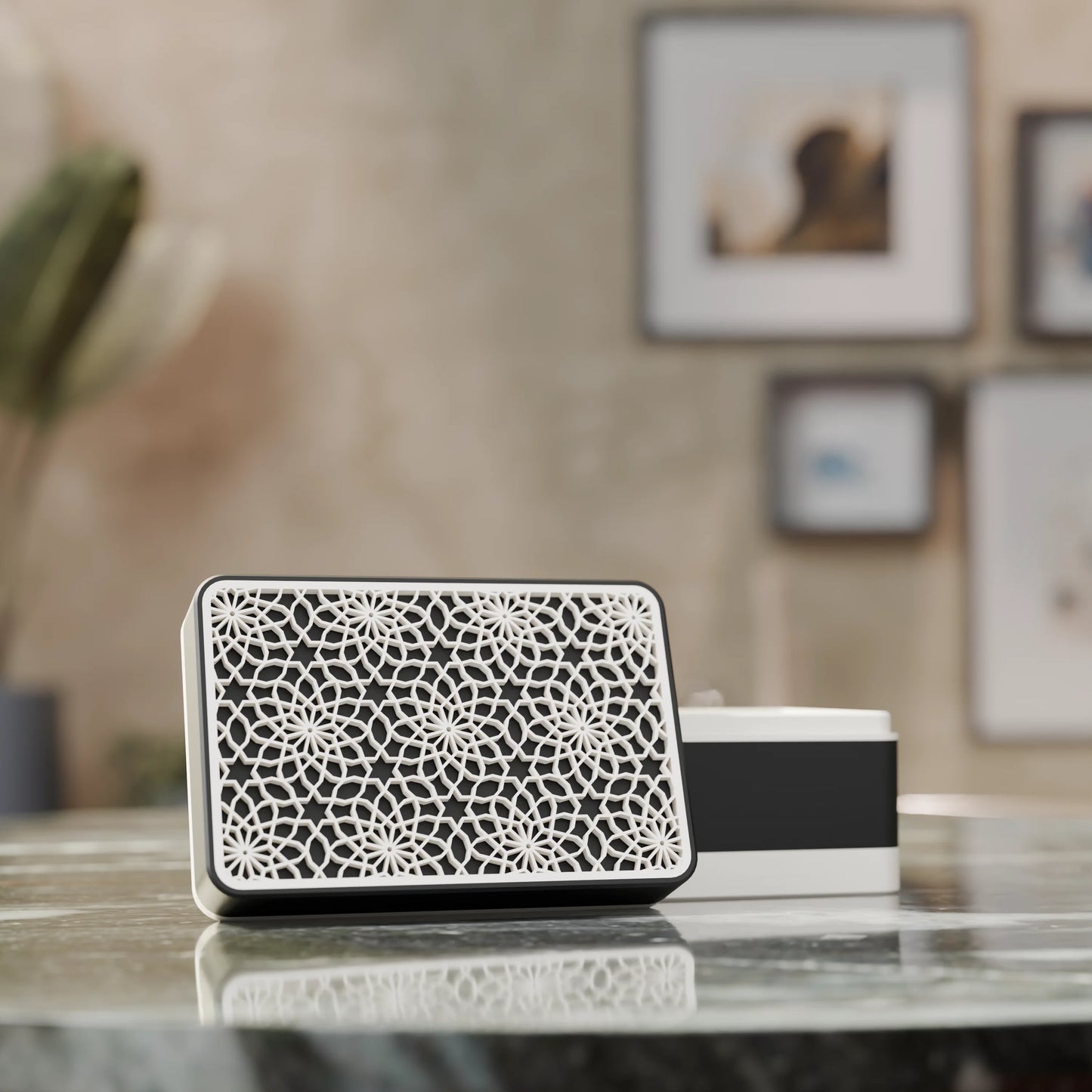 Elegante Geschenkbox Arabe mit arabischem Muster, geöffnet, Klein - 15x10x8, in Farbe Schwarz