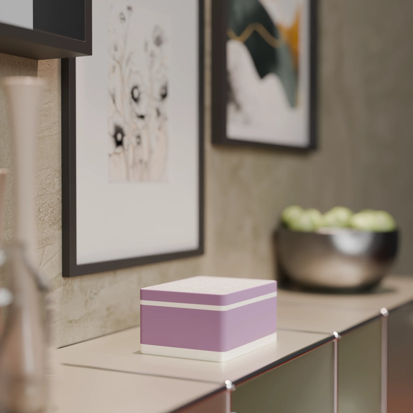 Primer plano del patrón árabe de la caja de regalo Arabe, Mediana - 20x15x10, en color Morado Apagado