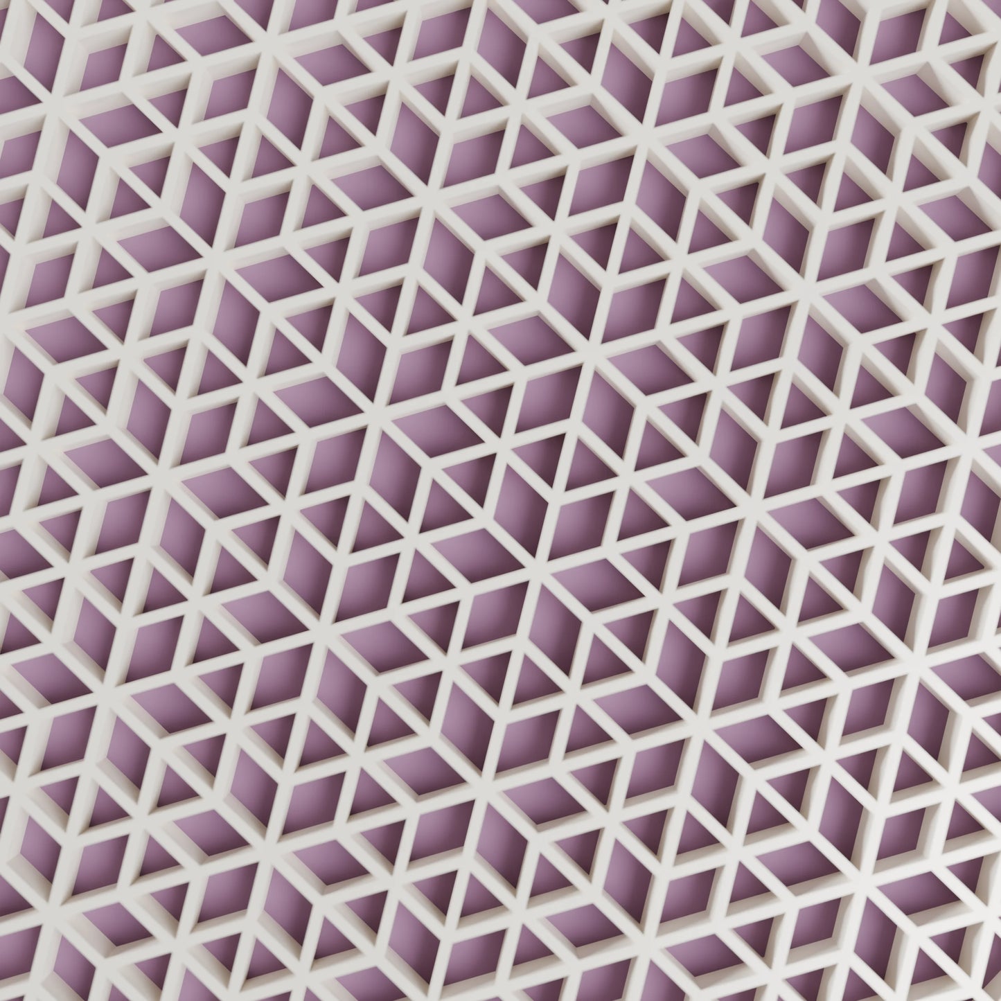 Muster von Geschenkbox mit japanischem Kumikomuster, Mittel - 20x15x10, Mattes Violett