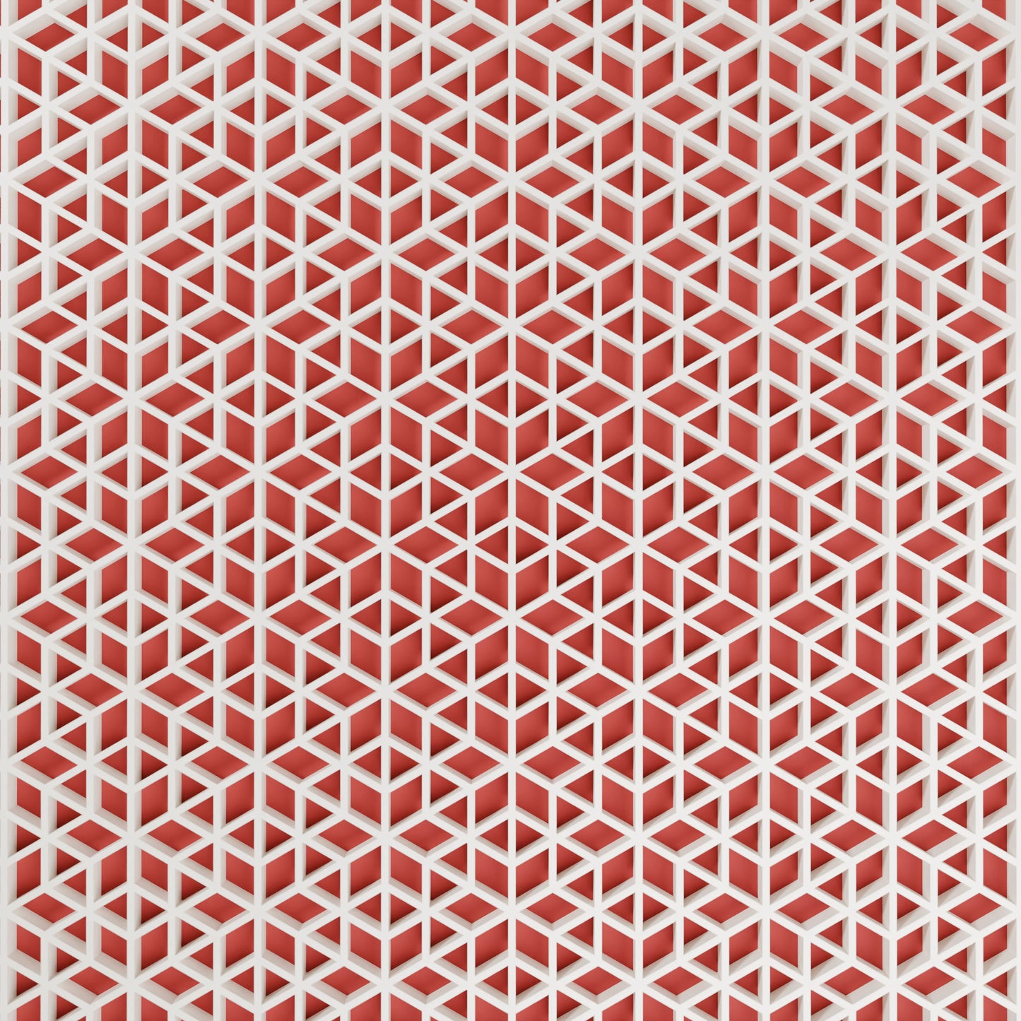 Muster von Geschenkbox mit japanischem Kumikomuster, Gross - 25x20x14, Army Rot