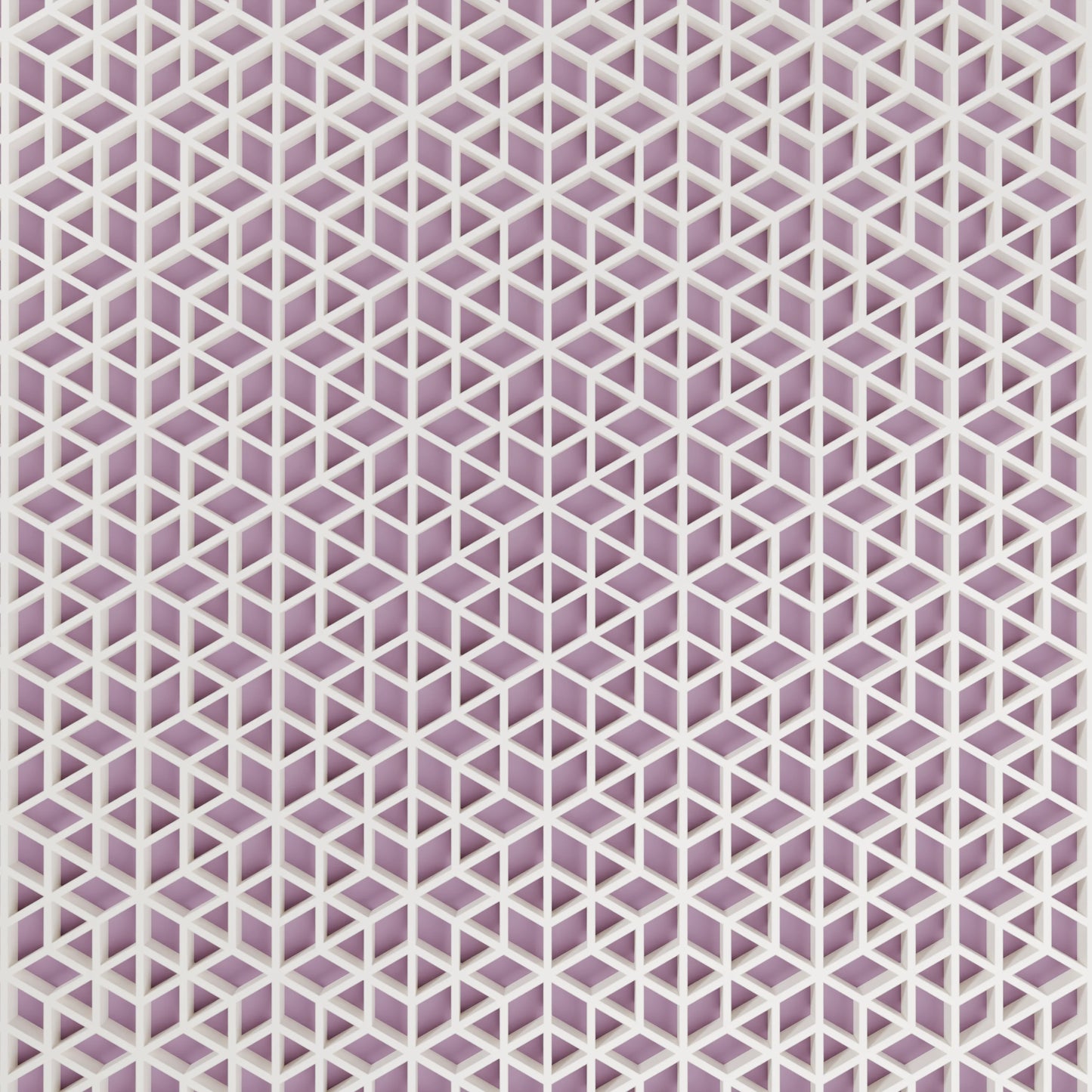 Muster von Geschenkbox mit japanischem Kumikomuster, Gross - 25x20x14, Mattes Violett