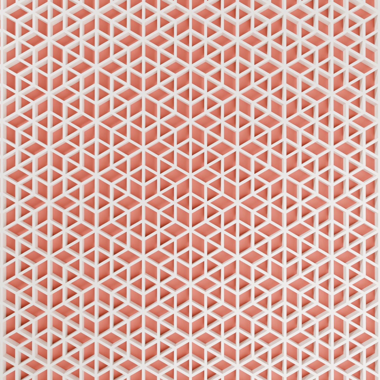 Muster von Geschenkbox mit japanischem Kumikomuster, Gross - 25x20x14, Mattes Rot