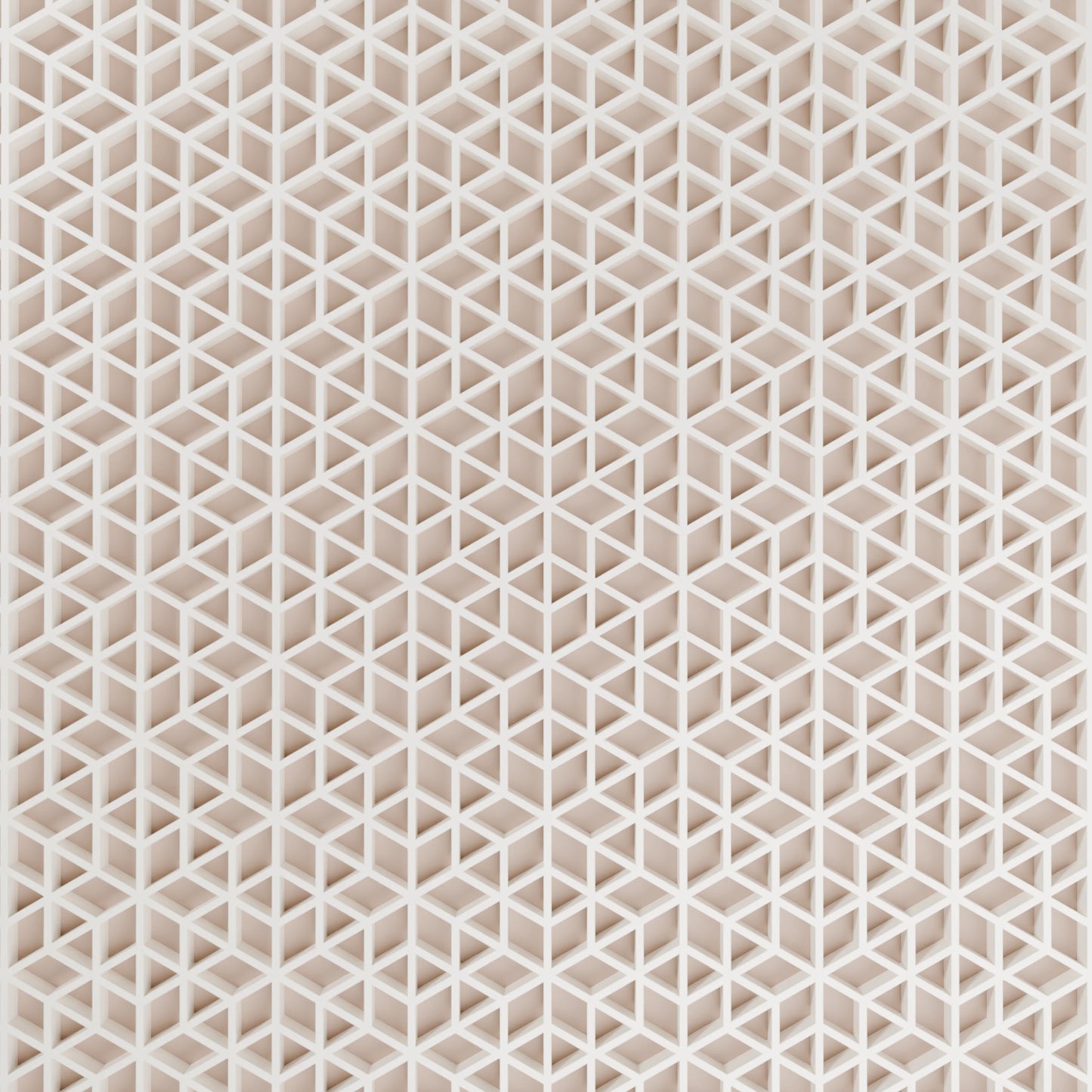 Muster von Geschenkbox mit japanischem Kumikomuster, Gross - 25x20x14, Erdnuss