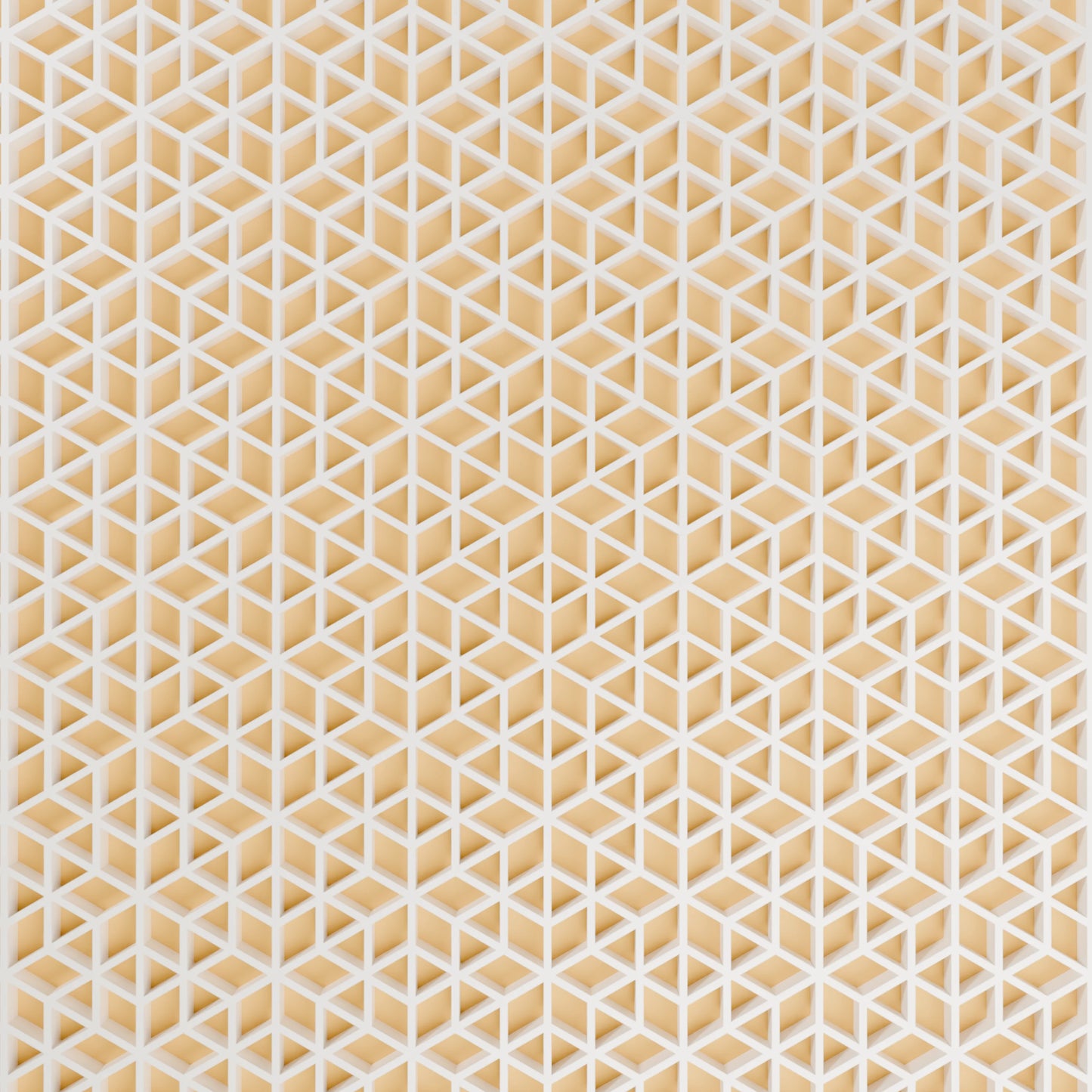 Muster von Geschenkbox mit japanischem Kumikomuster, Gross - 25x20x14, Savannengelb