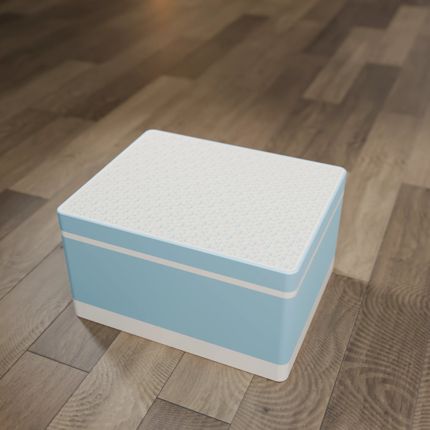 Elegante Geschenkbox mit japanischem Kumikomuster, von oben, Gross - 25x20x14, Eis