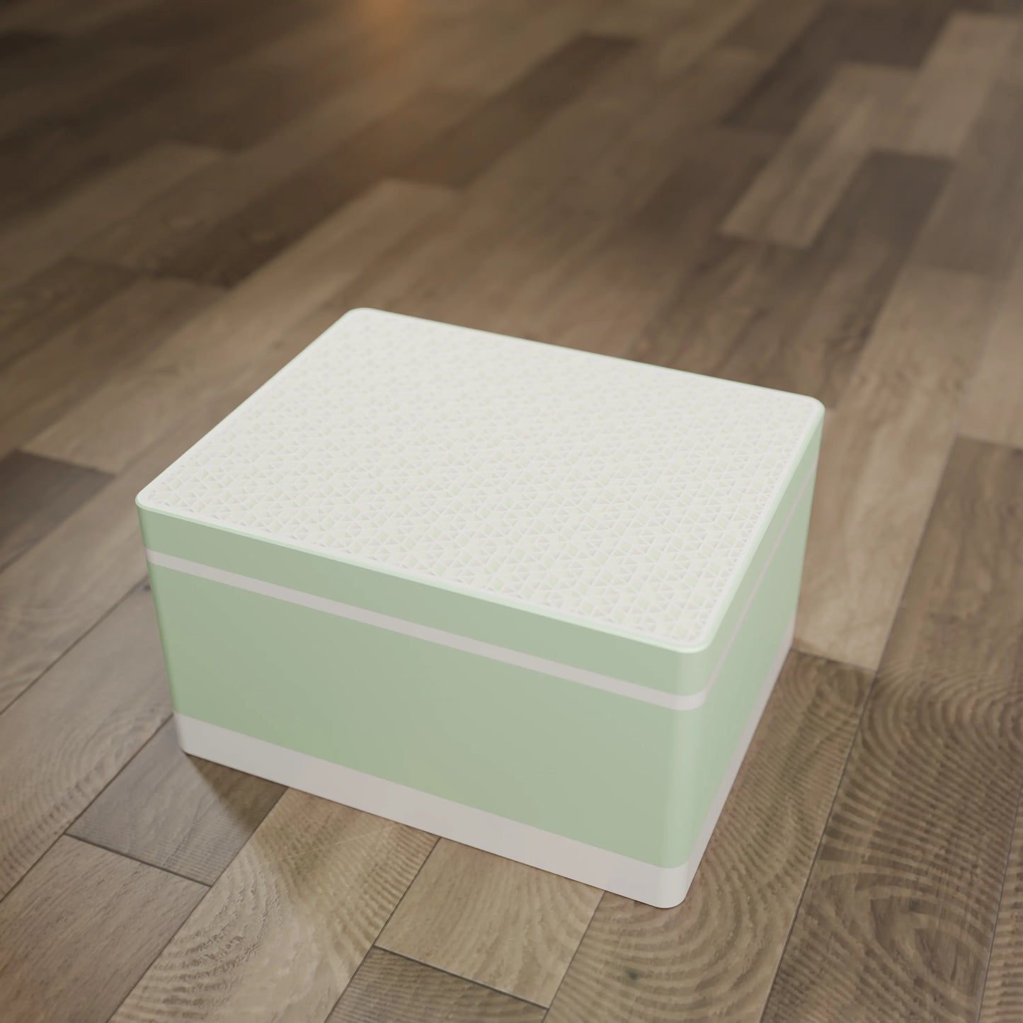 Elegante Geschenkbox mit japanischem Kumikomuster, von oben, Gross - 25x20x14, Minze