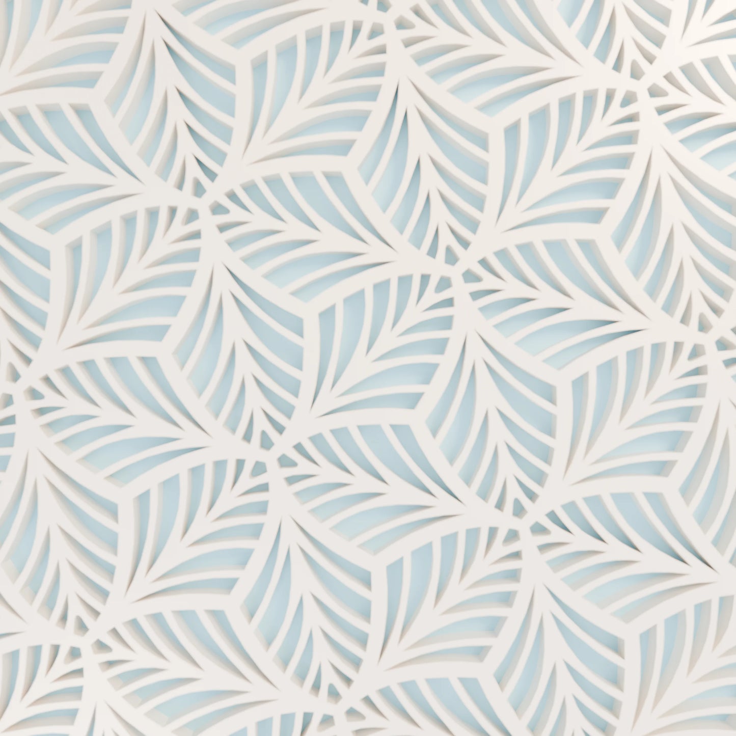 Nahaufnahme von Blattmuster von eleganter Geschenkbox, Mittel - 20x15x10, Farbe Eis