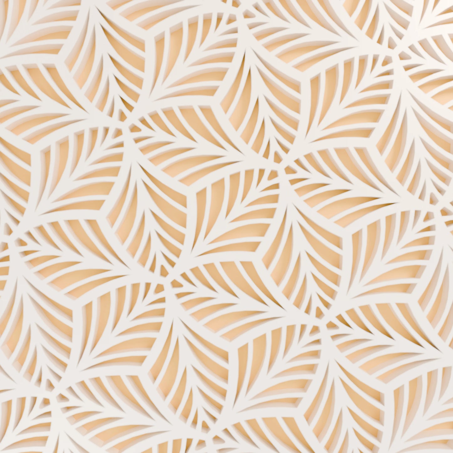 Nahaufnahme von Blattmuster von eleganter Geschenkbox, Mittel - 20x15x10, Farbe Savannengelb