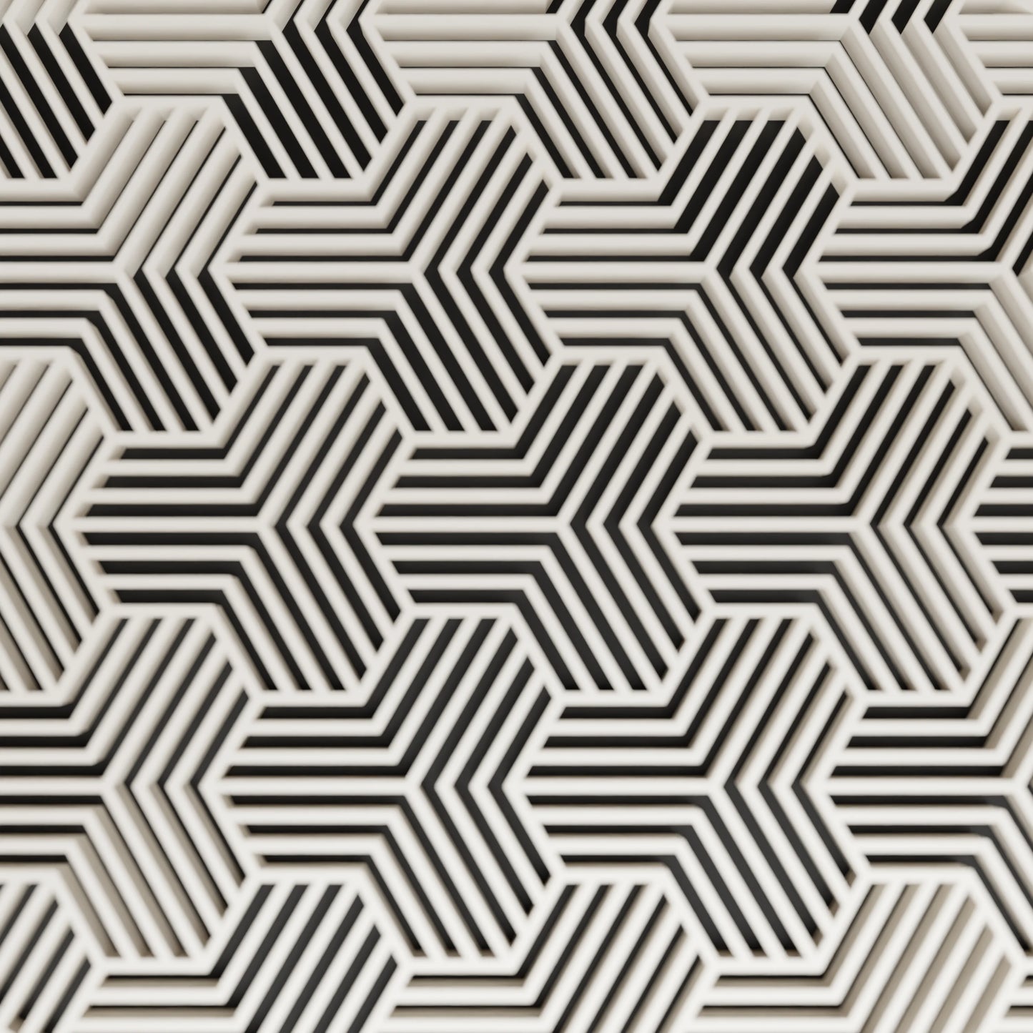 Close-up of pattern of elegant gift box Triangle, Medium - 20x15x10, in color Charcoal Black