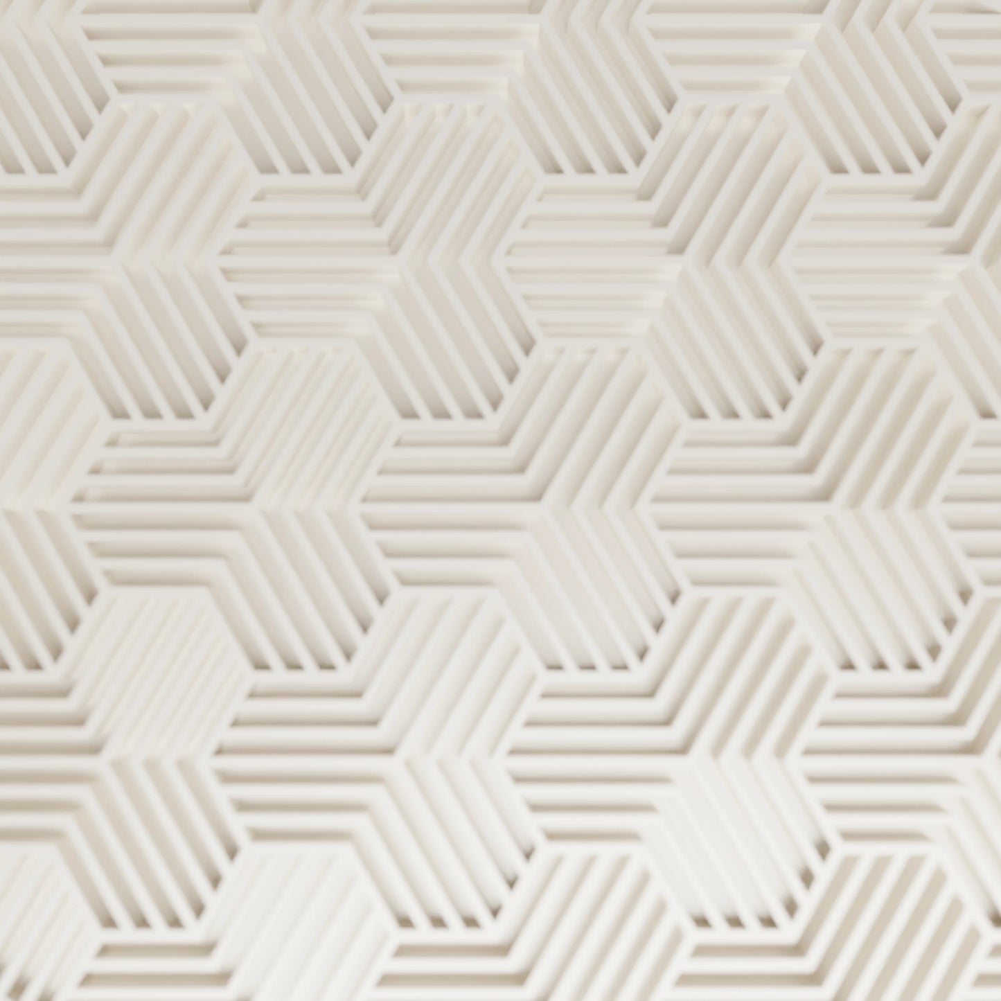 Close-up of pattern of elegant gift box Triangle, Medium - 20x15x10, in color Cotton White