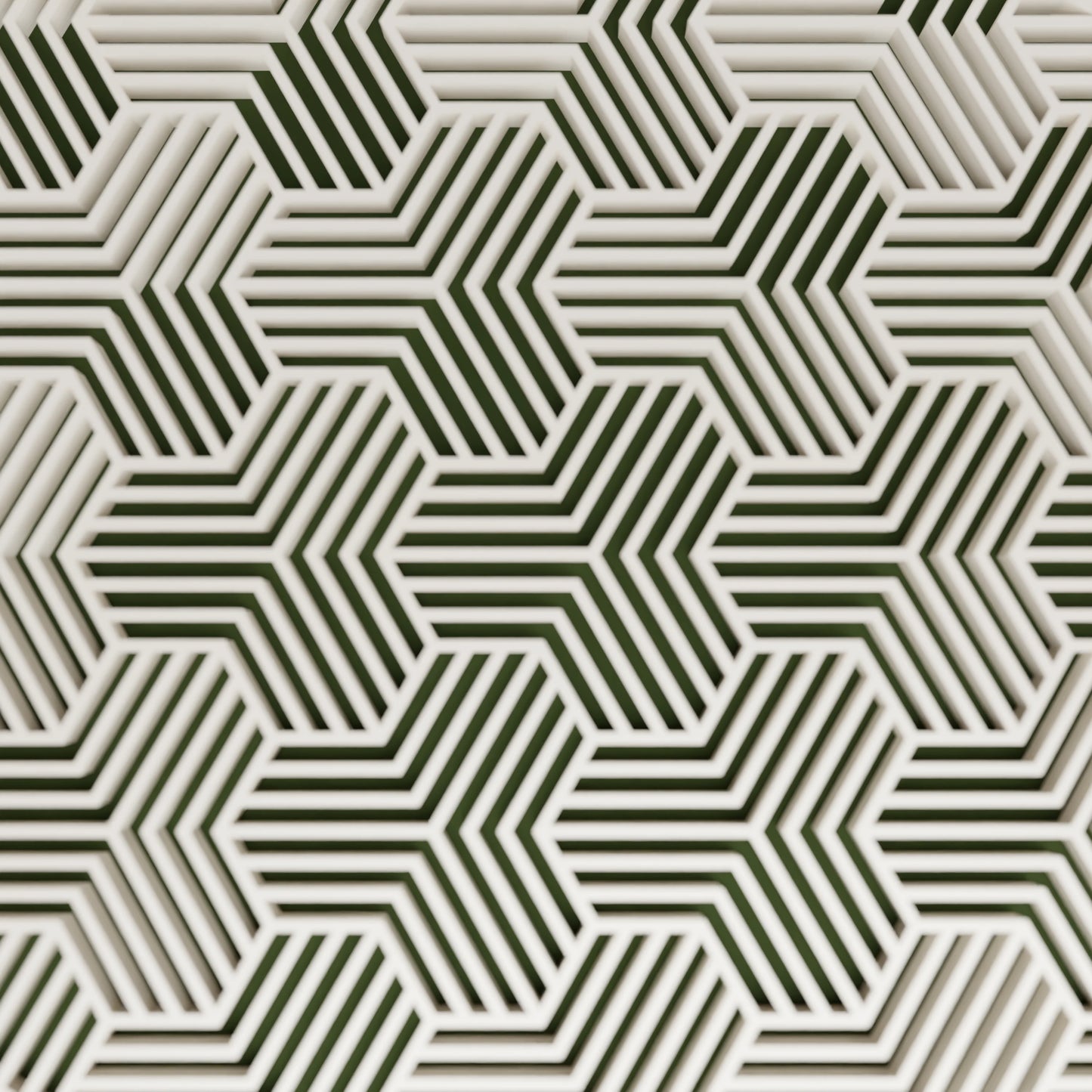 Close-up of pattern of elegant gift box Triangle, Medium - 20x15x10, in color Army Dark Green