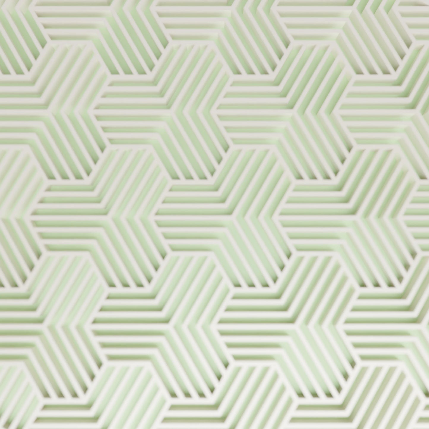 Close-up of pattern of elegant gift box Triangle, Medium - 20x15x10, in color Mint