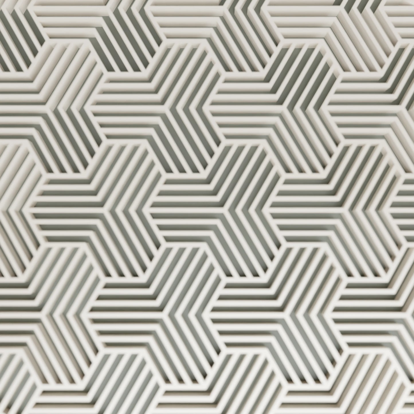 Close-up of pattern of elegant gift box Triangle, Medium - 20x15x10, in color Muted Green