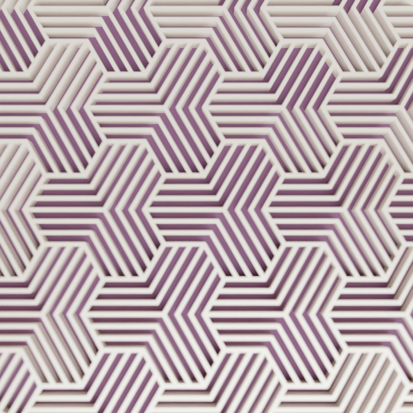 Close-up of pattern of elegant gift box Triangle, Medium - 20x15x10, in color Muted Purple