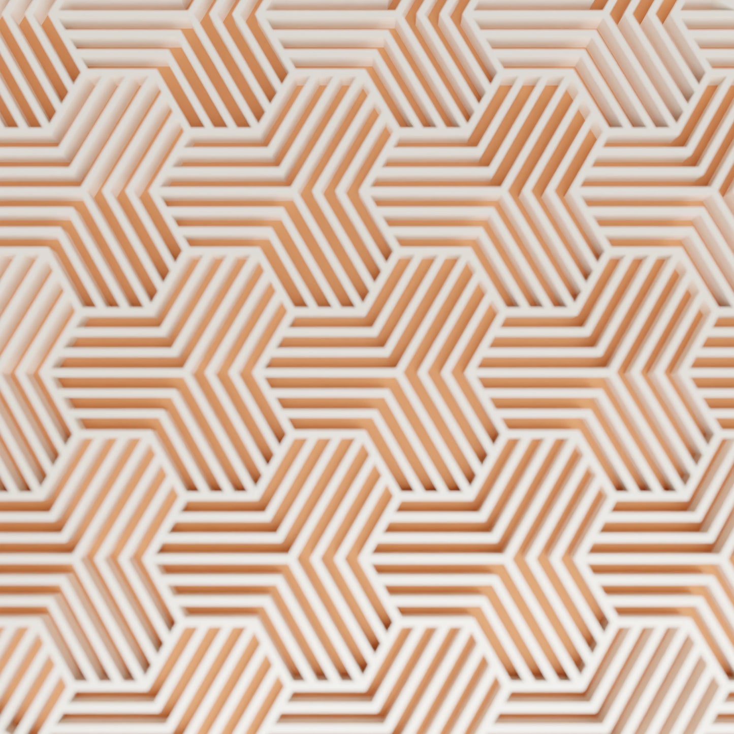 Close-up of pattern of elegant gift box Triangle, Medium - 20x15x10, in color Peach