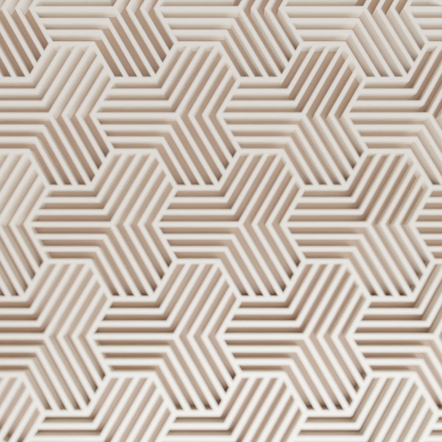Close-up of pattern of elegant gift box Triangle, Medium - 20x15x10, in color Peanut