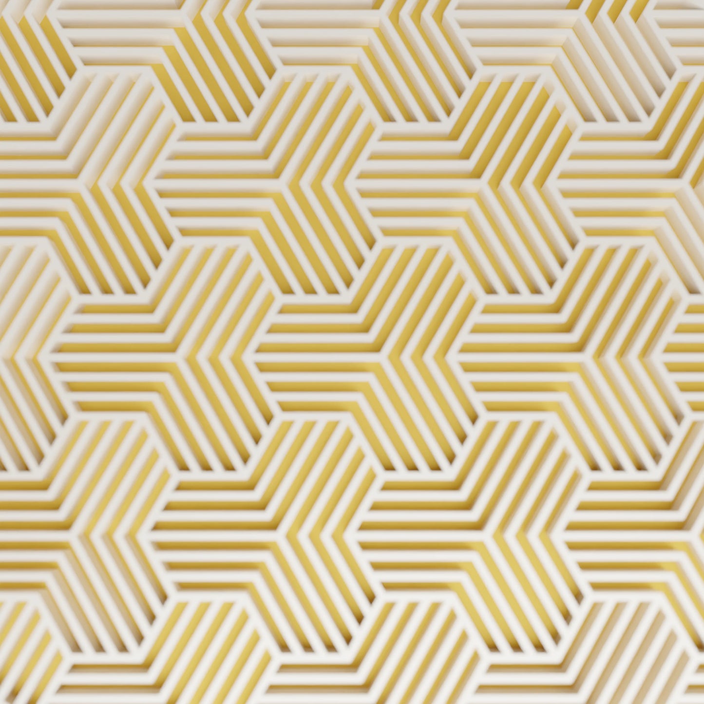 Close-up of pattern of elegant gift box Triangle, Medium - 20x15x10, in color Savannah Yellow