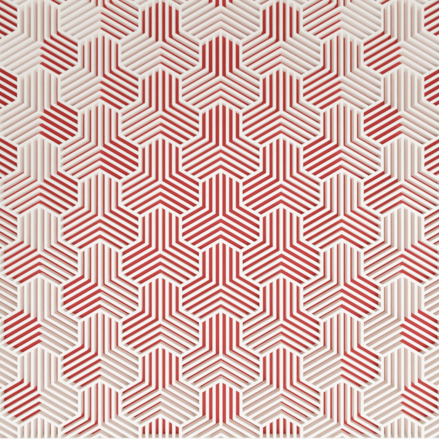 Close-up of pattern of elegant gift box Triangle, Large - 25x20x14, in color Army Red