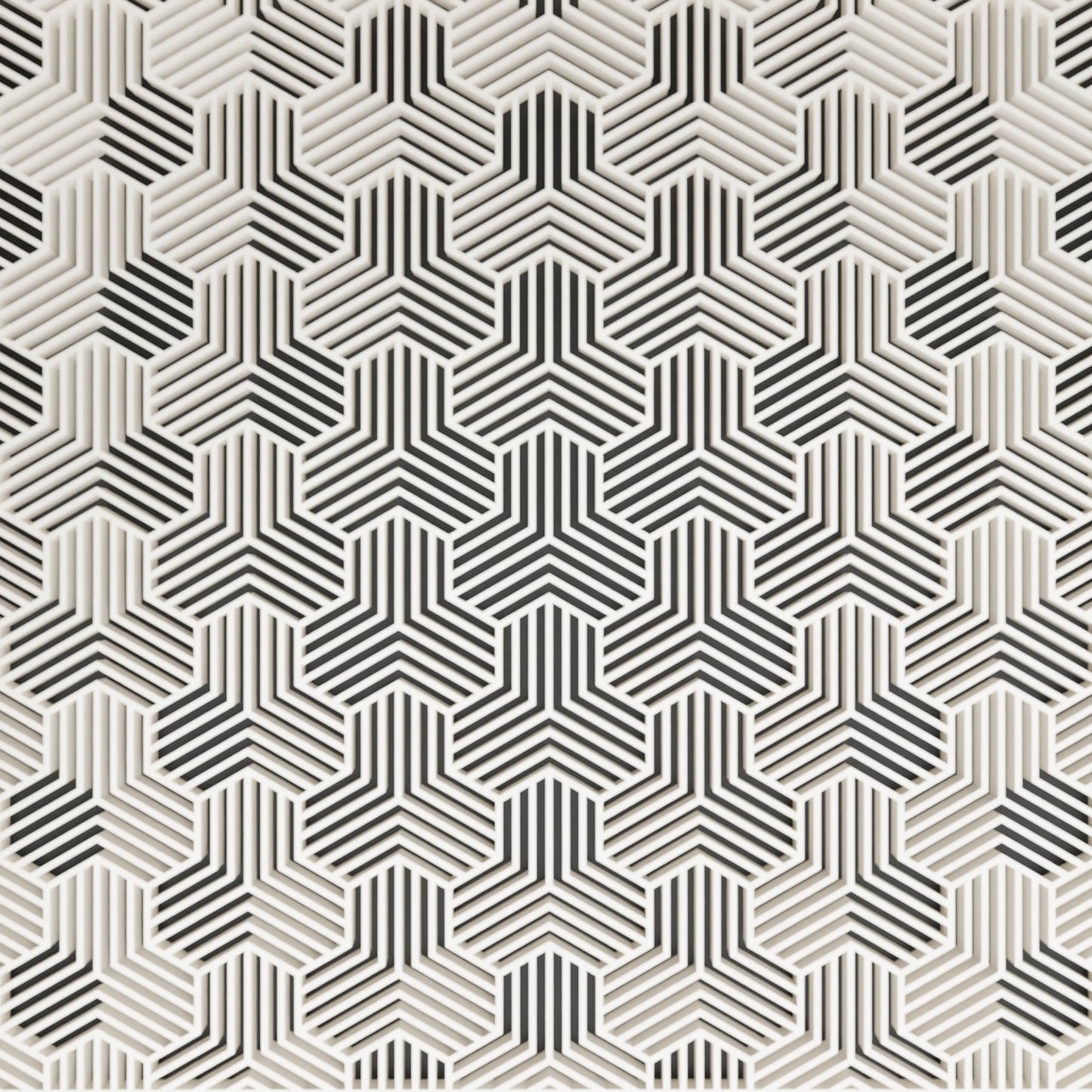 Close-up of pattern of elegant gift box Triangle, Large - 25x20x14, in color Charcoal Black