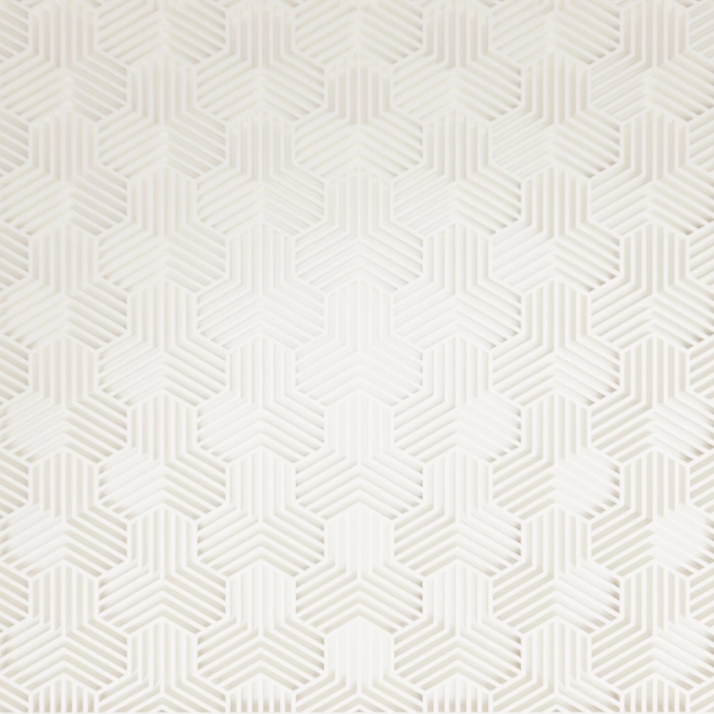 Close-up of pattern of elegant gift box Triangle, Large - 25x20x14, in color Cotton White
