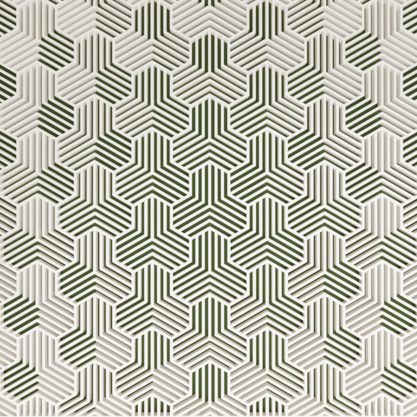 Close-up of pattern of elegant gift box Triangle, Large - 25x20x14, in color Army Dark Green