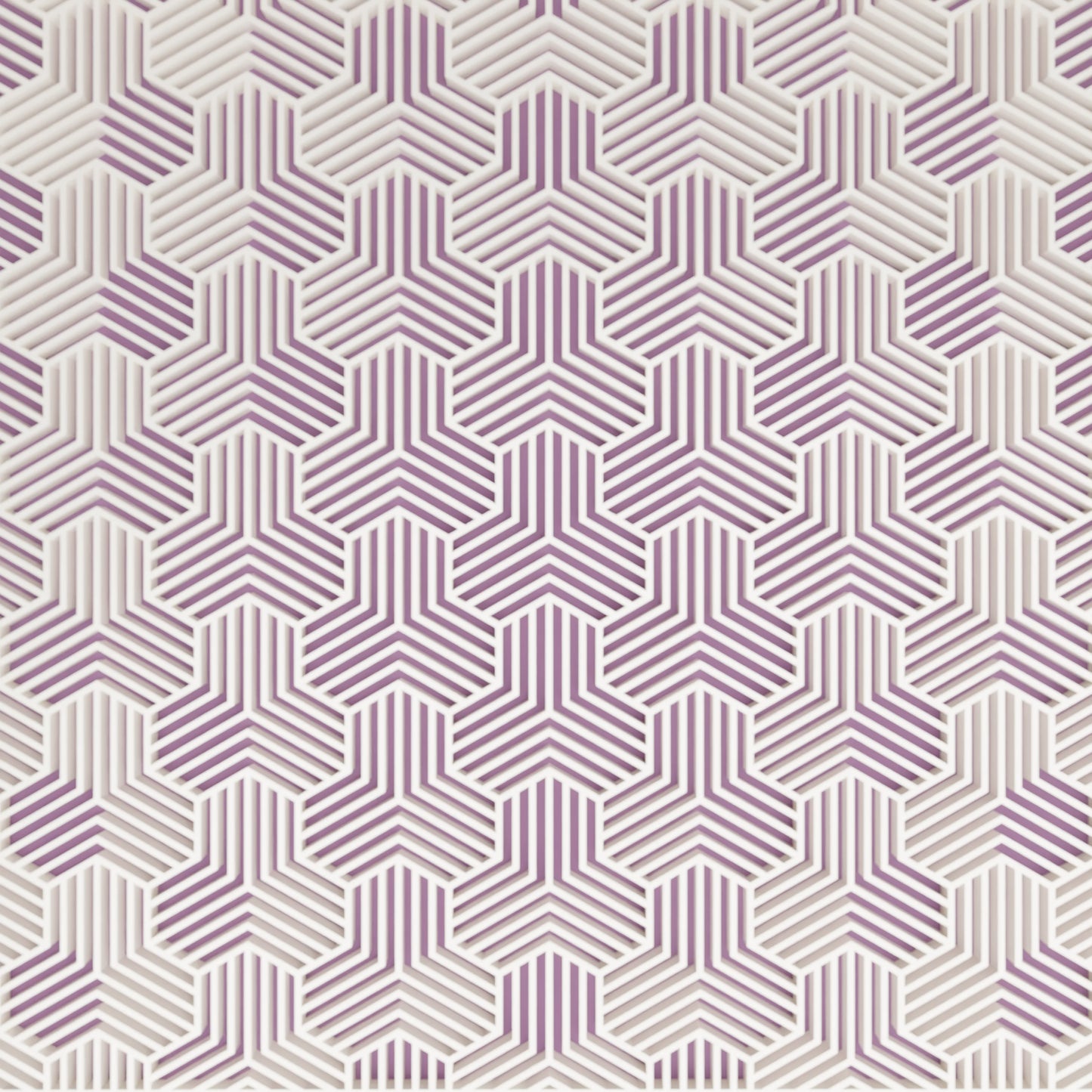 Close-up of pattern of elegant gift box Triangle, Large - 25x20x14, in color Muted Purple