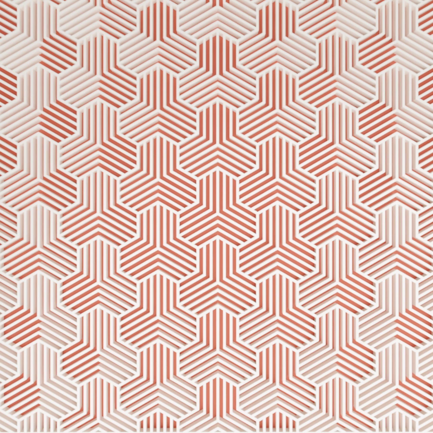 Close-up of pattern of elegant gift box Triangle, Large - 25x20x14, in color Matt Red
