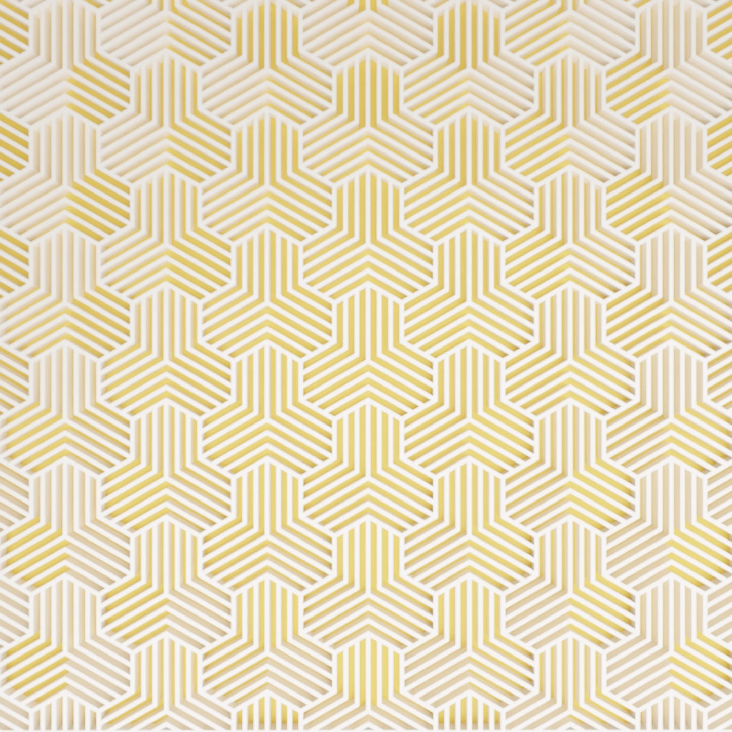 Close-up of pattern of elegant gift box Triangle, Large - 25x20x14, in color Savannah Yellow