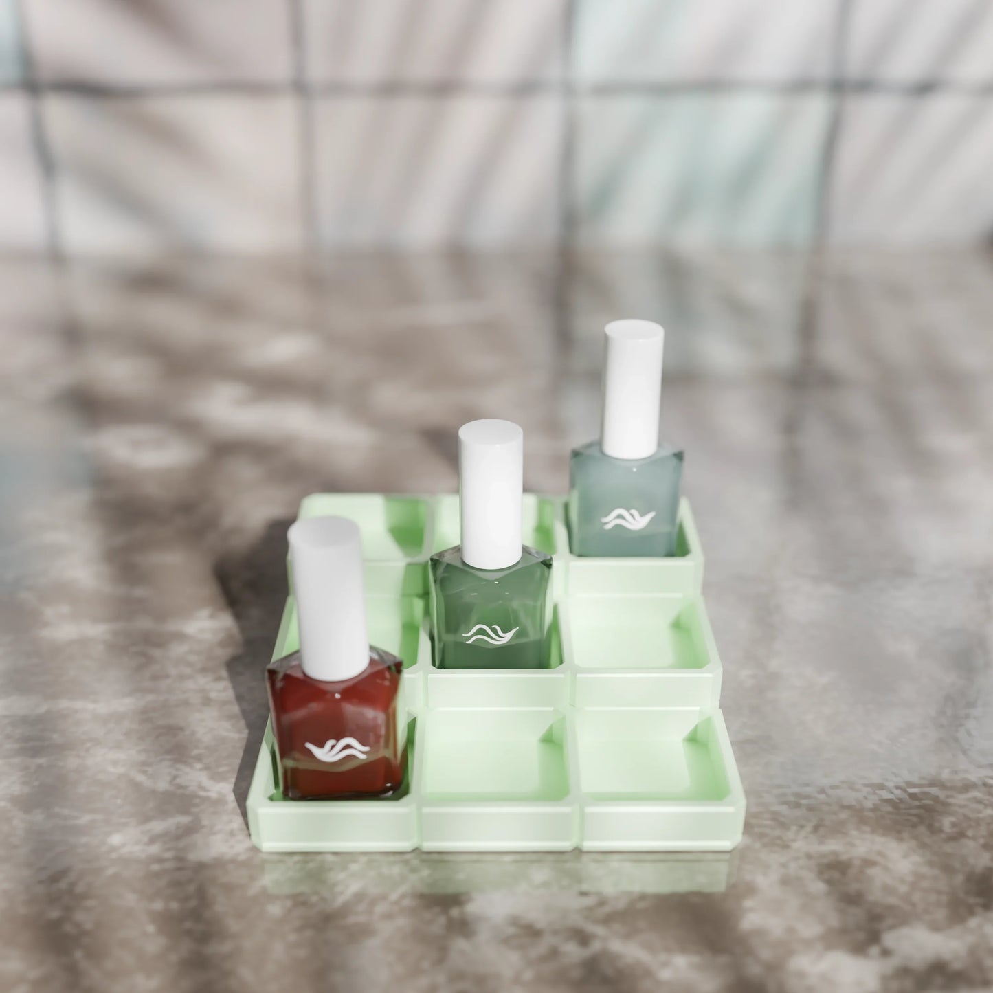 LackLounge, a nail polish stand - 3 x 3 - Mint