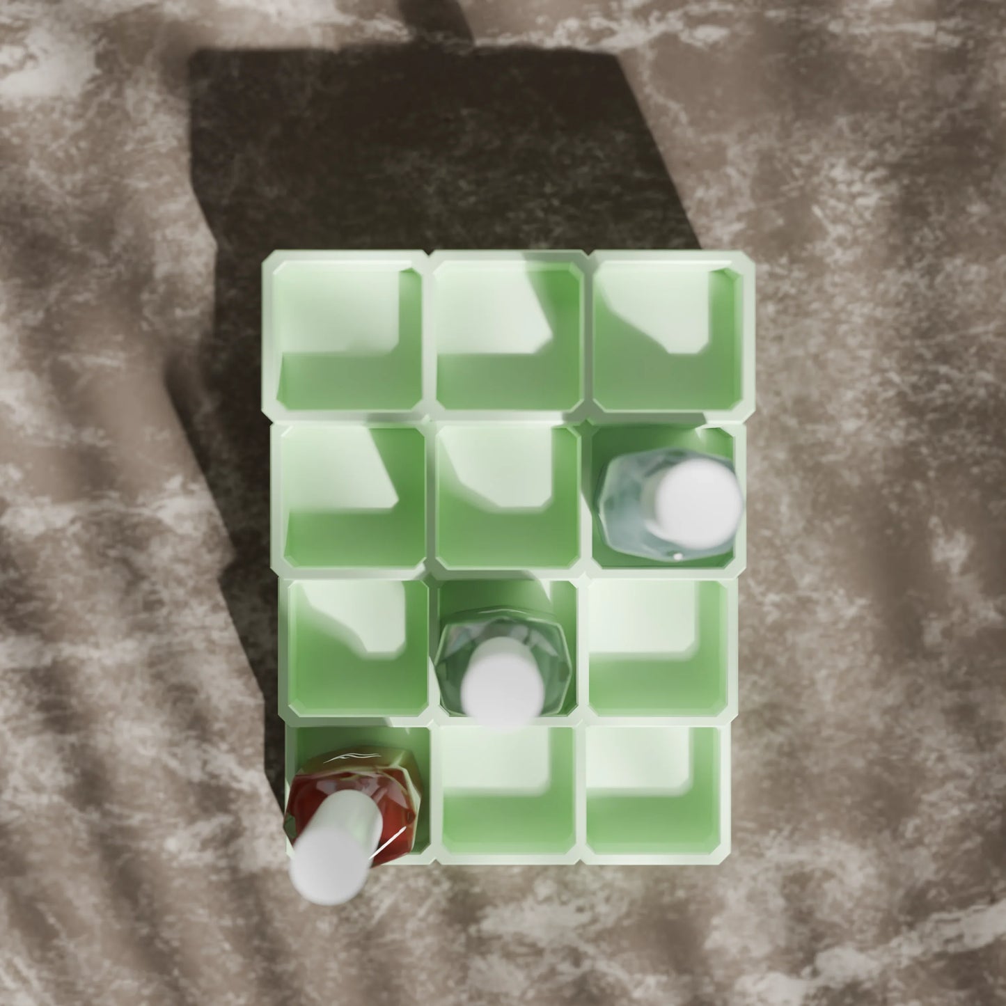 LackLounge, a nail polish stand from above - 3 x 4 - Mint