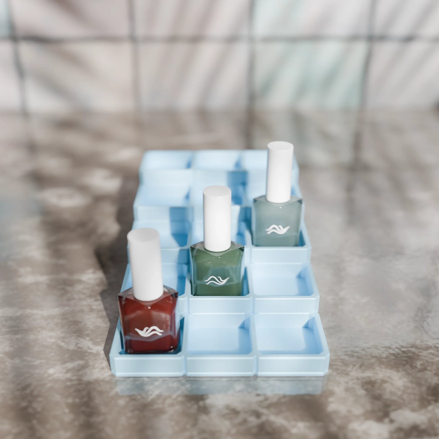 LackLounge, a nail polish stand - 3 x 5 - Ice