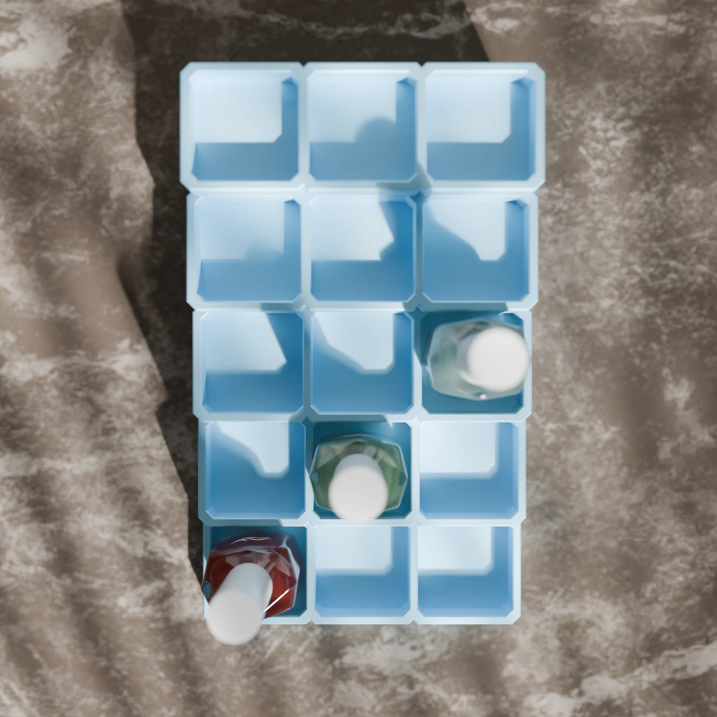 LackLounge, a nail polish stand from above - 3 x 5 - Ice