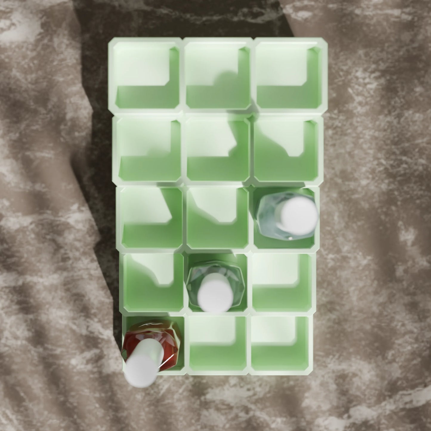 LackLounge, a nail polish stand from above - 3 x 5 - Mint