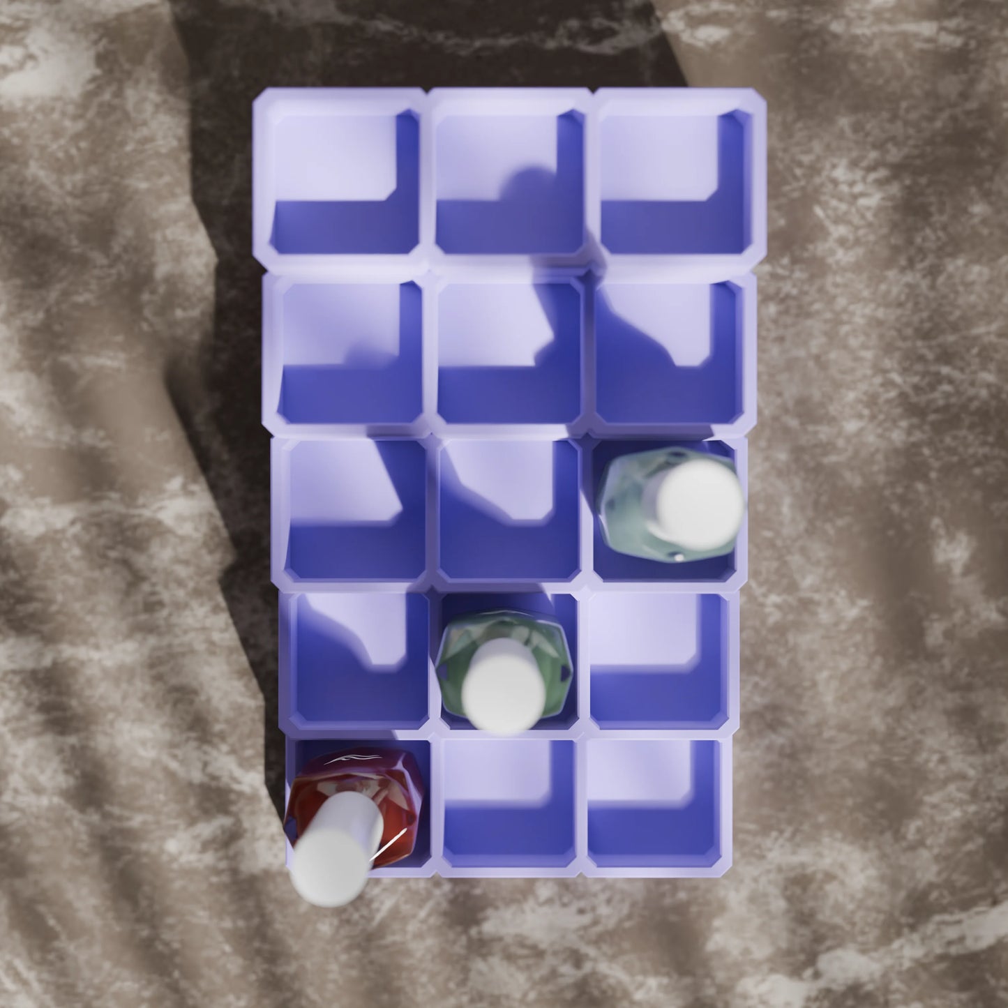 LackLounge, a nail polish stand from above - 3 x 5 - Periwinkle