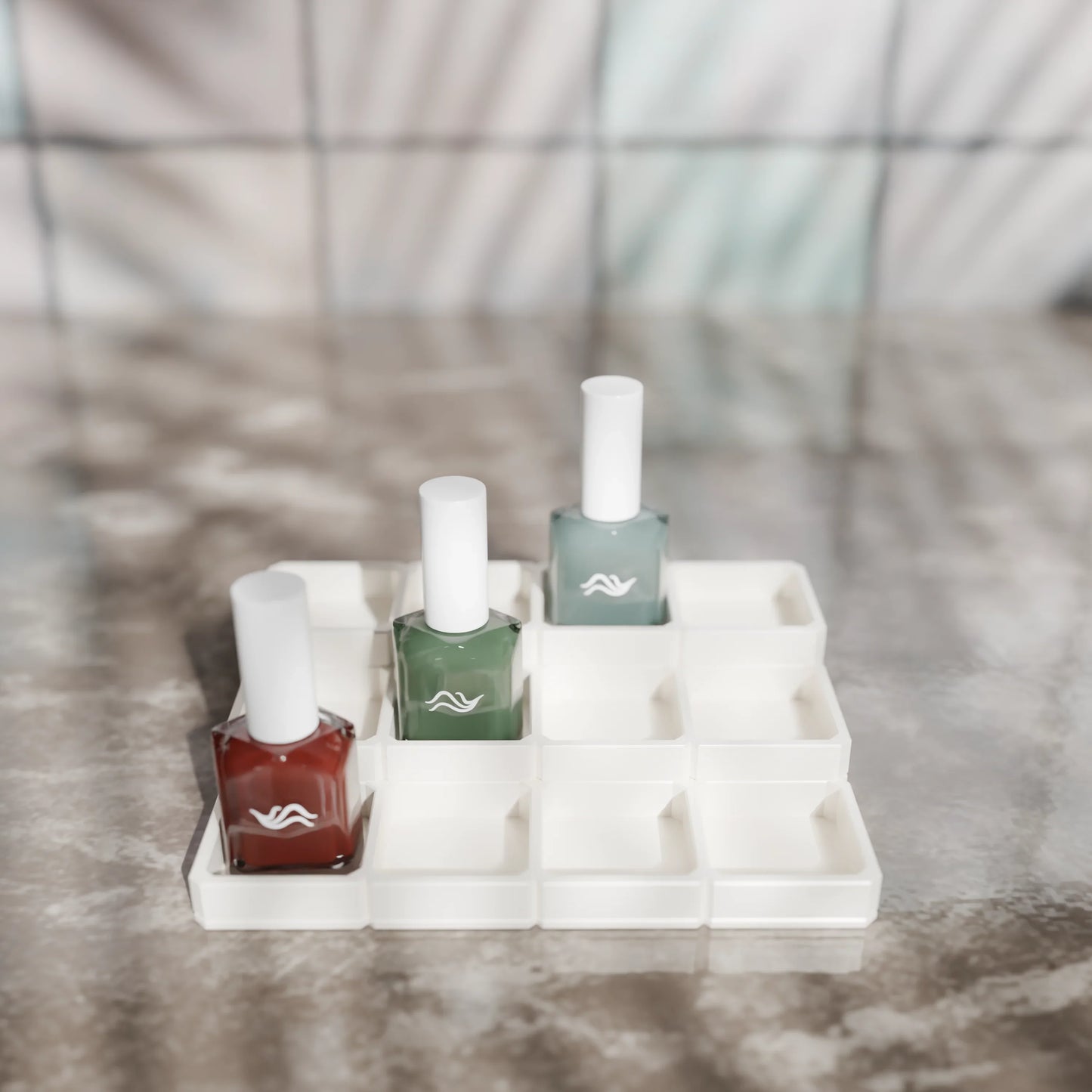 LackLounge, a nail polish stand - 4 x 3 - Cotton White