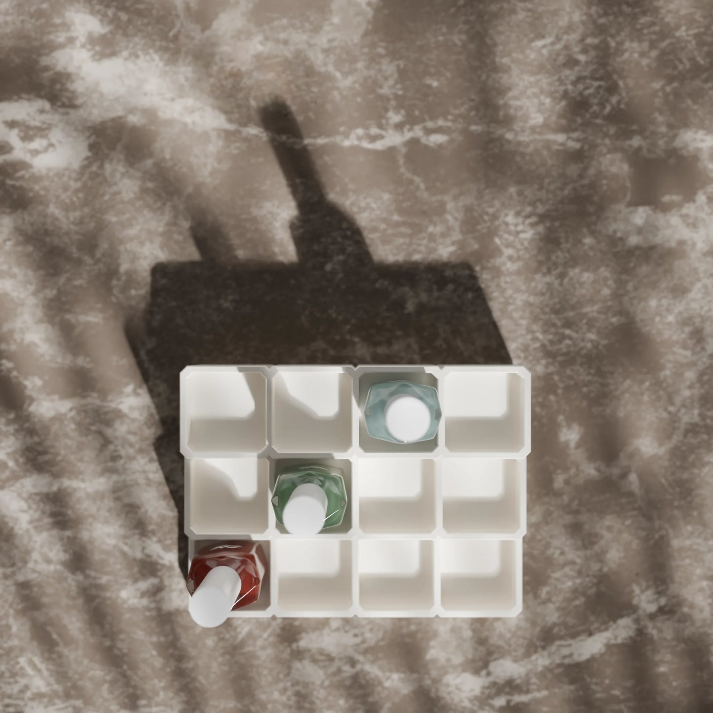 LackLounge, a nail polish stand from above - 4 x 3 - Cotton White