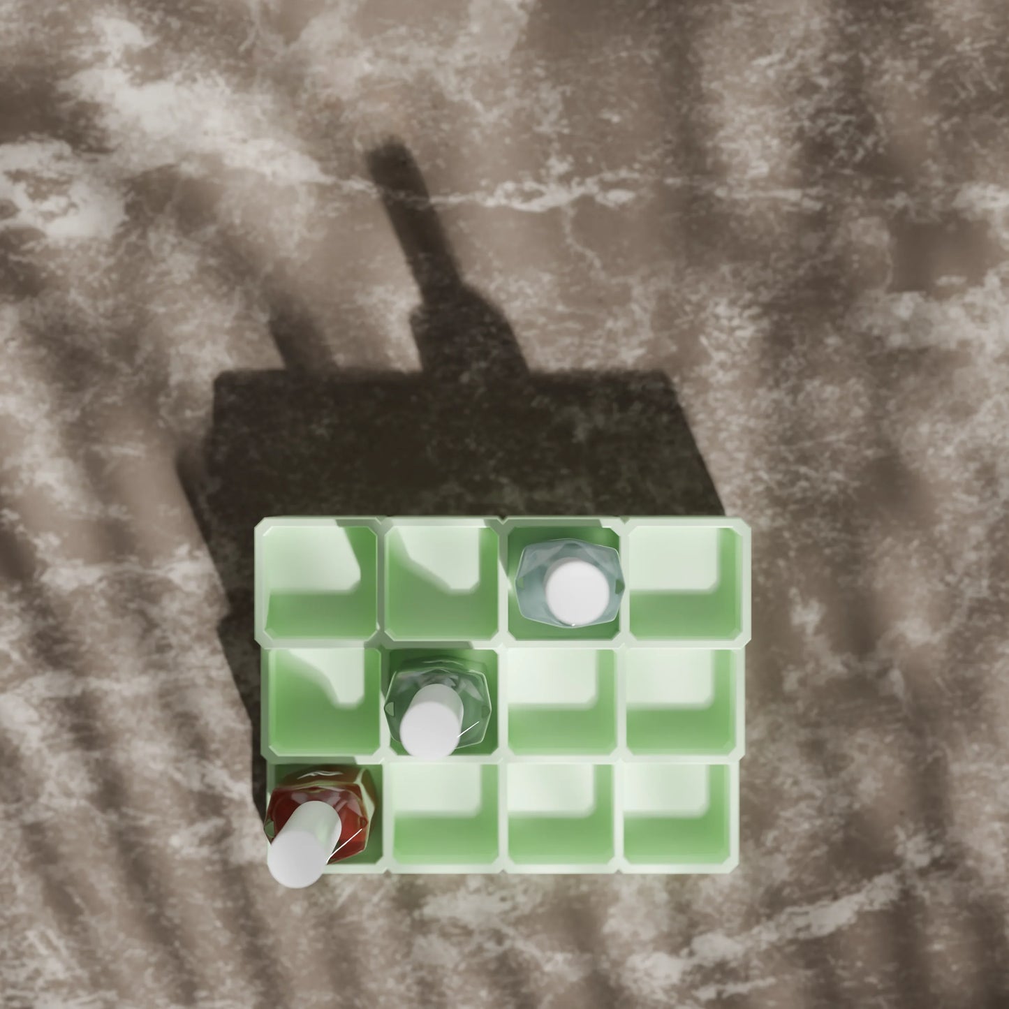 LackLounge, a nail polish stand from above - 4 x 3 - Mint