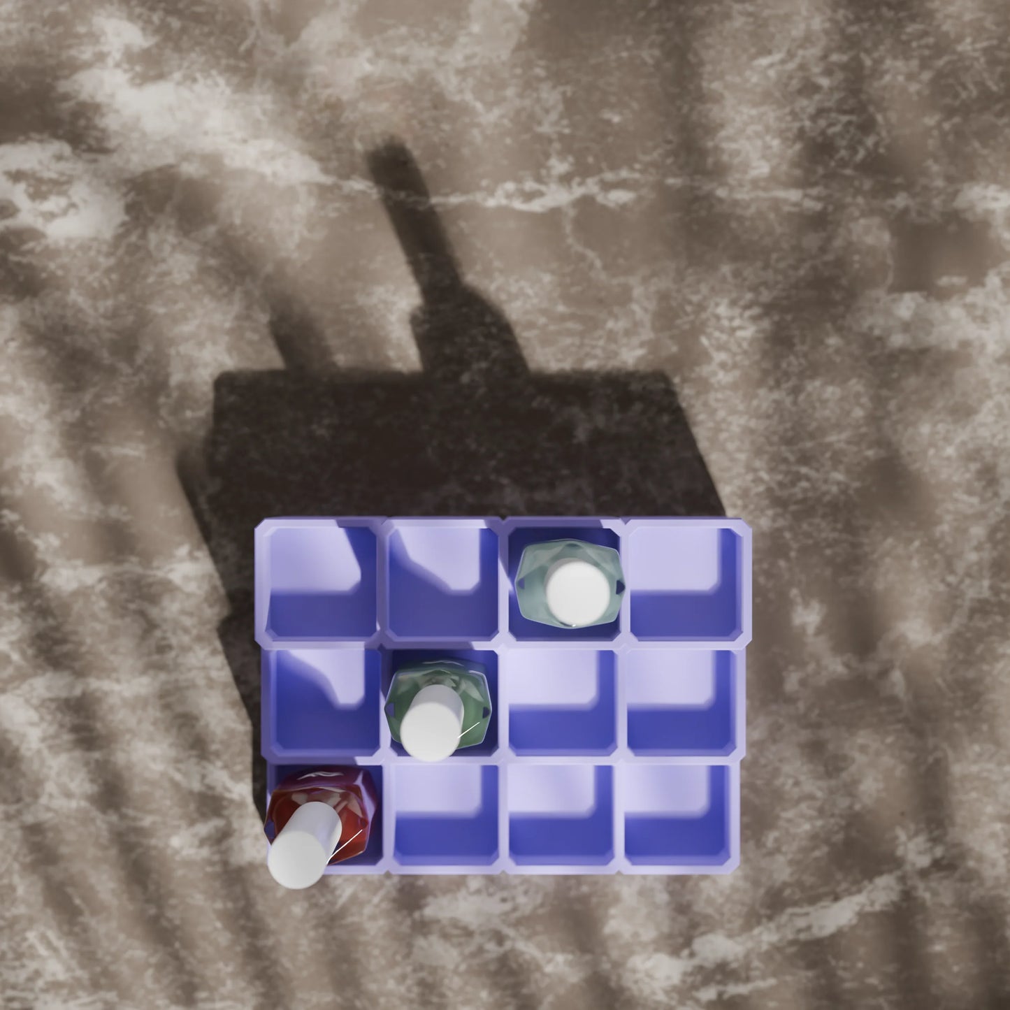 LackLounge, a nail polish stand from above - 4 x 3 - Periwinkle