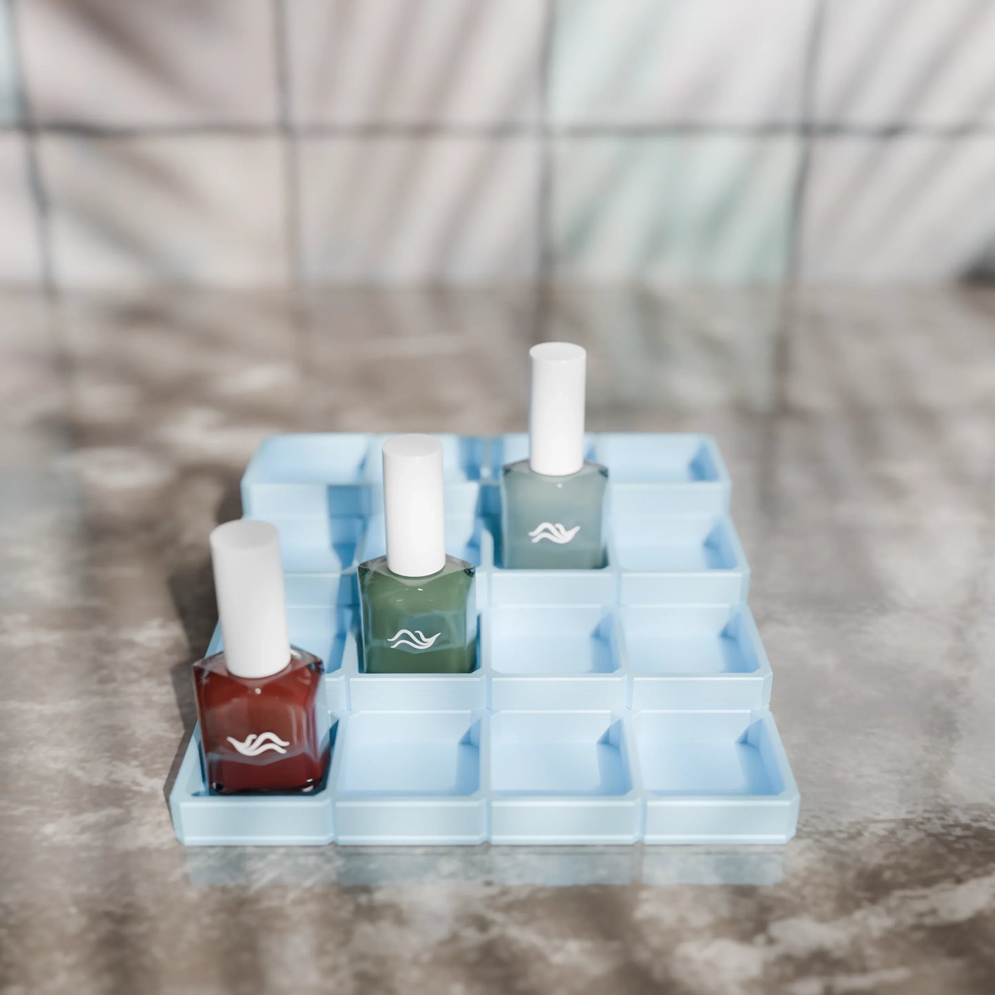 LackLounge, a nail polish stand - 4 x 4 - Ice