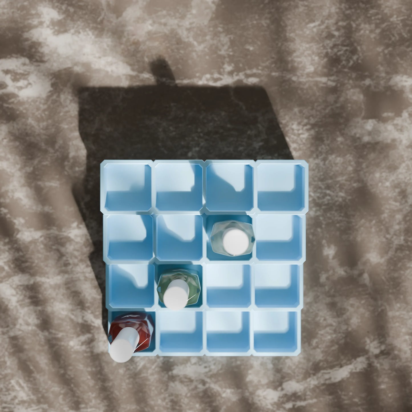 LackLounge, a nail polish stand from above - 4 x 4 - Ice