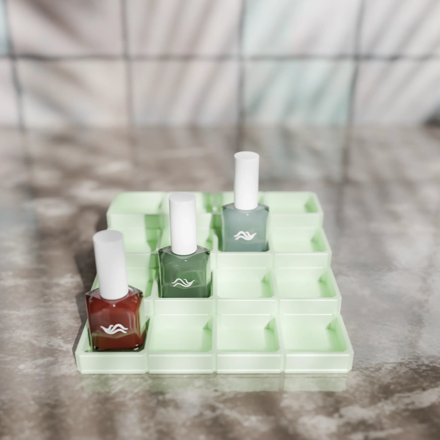 LackLounge, a nail polish stand - 4 x 4 - Mint