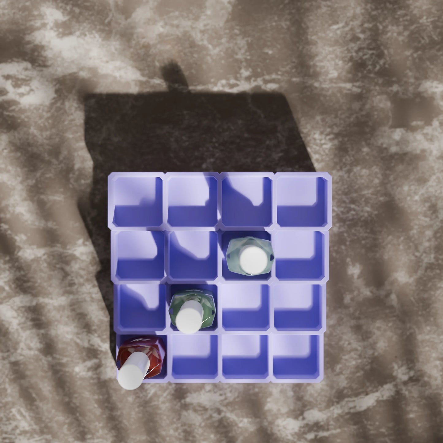 LackLounge, a nail polish stand from above - 4 x 4 - Periwinkle
