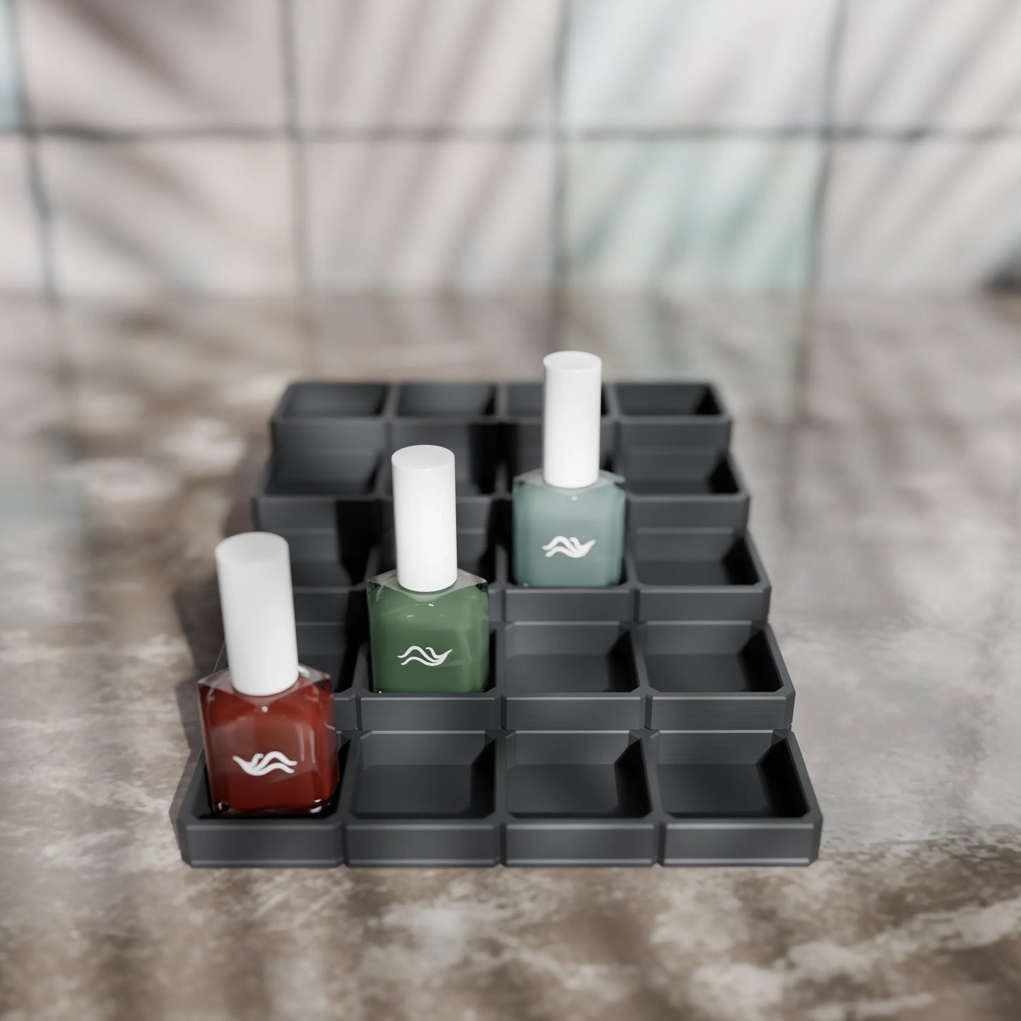 LackLounge, a nail polish stand - 4 x 5 - Ash Grey