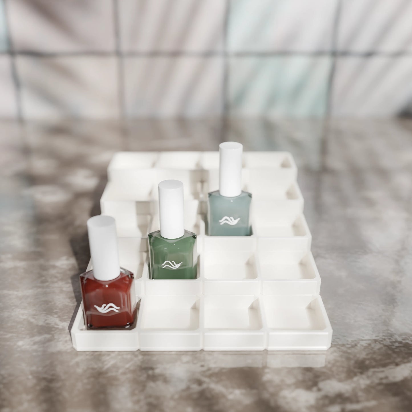 LackLounge, a nail polish stand - 4 x 5 - Cotton White