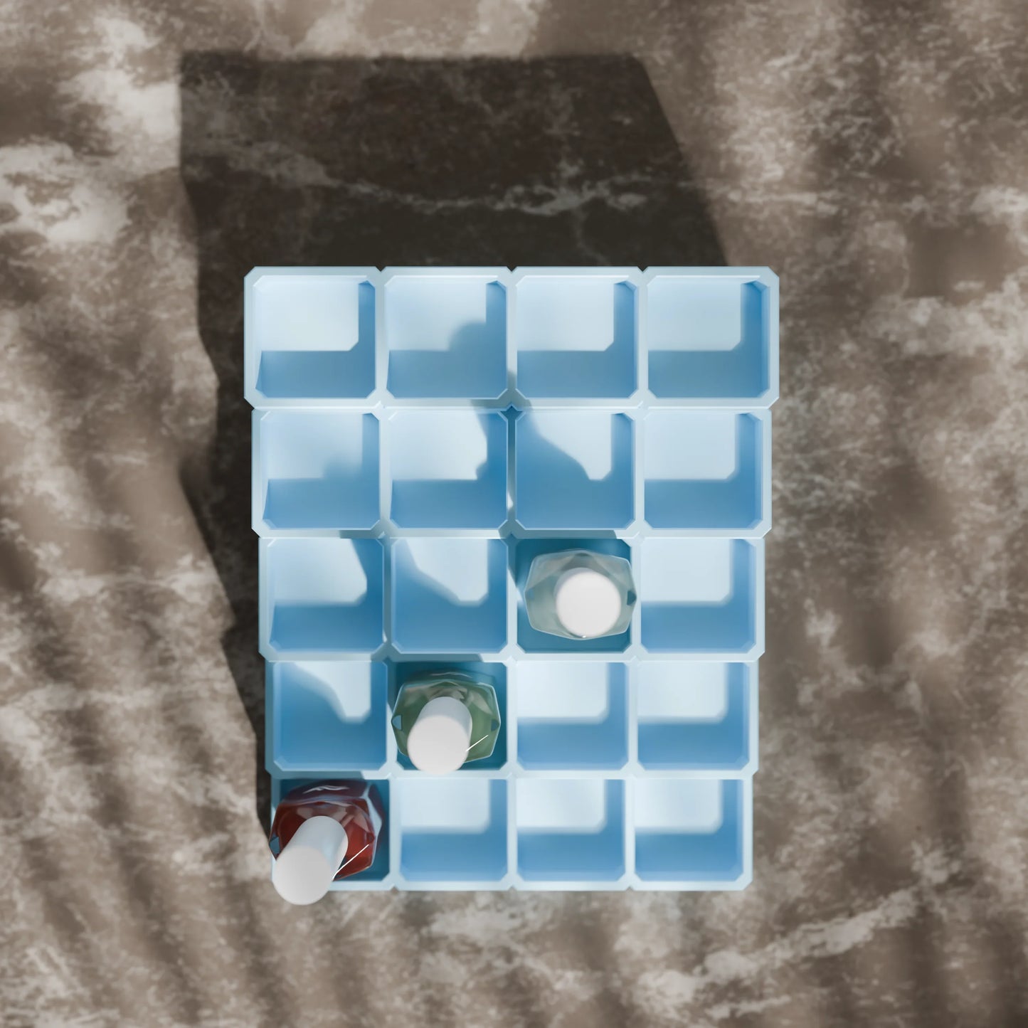LackLounge, a nail polish stand from above - 4 x 5 - Ice
